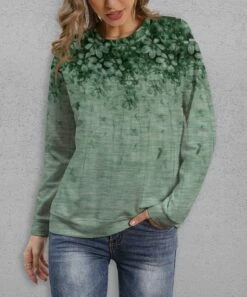 Discount ๐งจ PixieLady Mint & Dark Green Lightweight Crewneck Sweatshirt - ๐ฉ Women & Plus ๐
