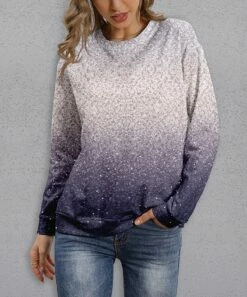 Flash Sale ๐ PixieLady White & Purple Spot Ombrรฉ Lightweight Crewneck Sweatshirt - ๐ฉ Women & Plus ๐งจ