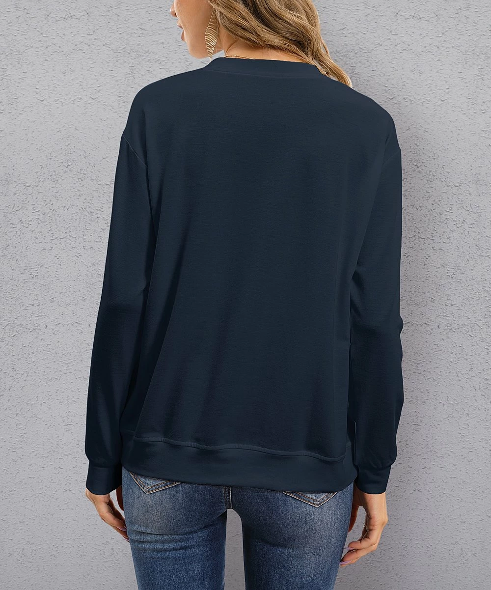 Budget ⌛ PixieLady Navy & Pink 'Love' Sweatshirt - 👩 Women 🌟 - Image 2