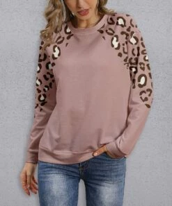Best Sale ⌛ PixieLady Pink & Brown Leopard Sweatshirt - 👩 Women & Plus ⌛