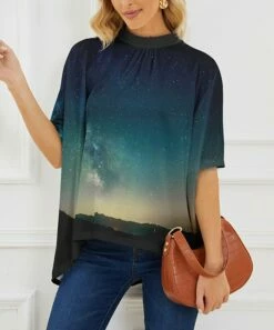 Best deal 👏 PixieLady Navy & Black Sky Tie-Back Poncho Tunic - Plus 🔥