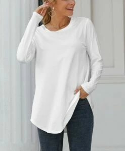 Best reviews of ๐ PixieLady White Long-Sleeve Curved-Hem Tunic - ๐ฉ Women ๐คฉ
