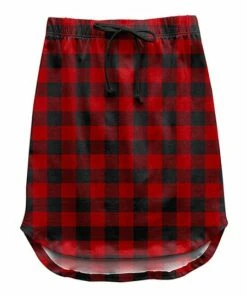 Best deal ⌛ PixieLady Red & Black Buffalo Check Tie-Waist Round-Hem 👗 Skirt - 👩 Women 👍