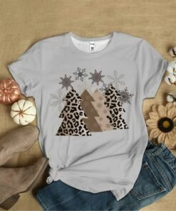Best deal ✨ PixieLady Light Gray Leopard-Fill Tree Crewneck Tee - Plus 🎁